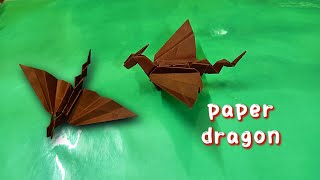 Easy origami paper dragon–how to fold