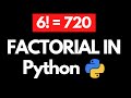 Python program to find factorial of a number