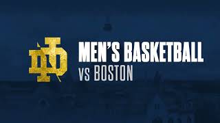 Irish Defense Delivers Late In Win | Highlights vs Boston | Notre Dame Men's Basketball