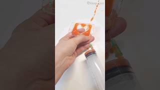 ⏪️Reverse DIY Orange heart squishy with nanotape🧡실리콘테이프로 하트 만들기#siliconetape #slime #fidgettoys