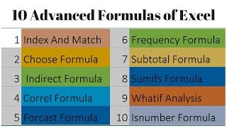 10 Advanced Excel Formula