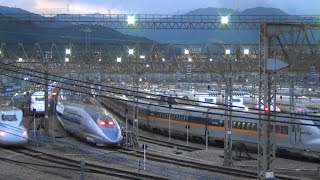 新幹線車両基地　JR西日本博多総合車両所（博多南）　夜8時から翌朝9時まで13時間収録してみた！