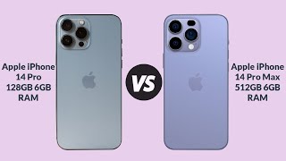 iPhone 14 Pro vs iPhone 14 Pro Max 512GB 6GB RAM