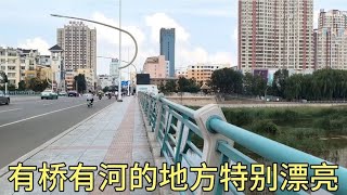 辽宁阜新建设大桥，走到桥上去看不同角度的阜新