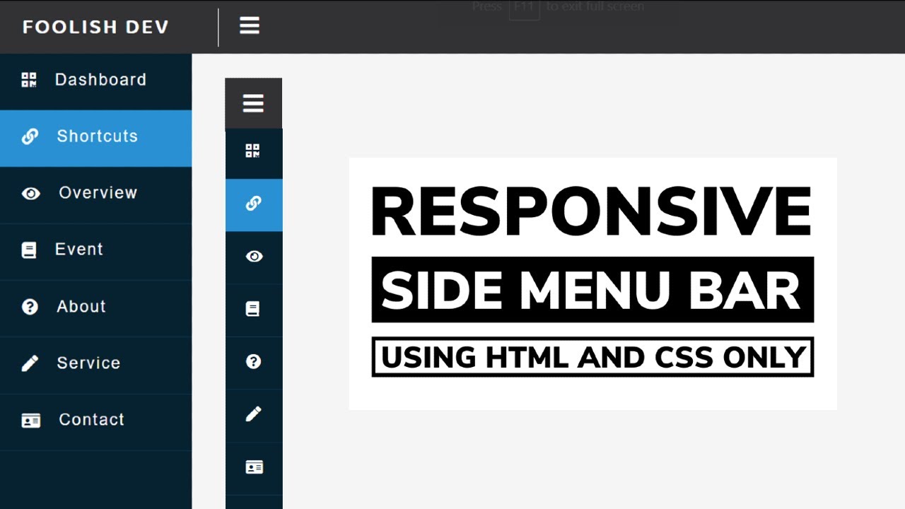 How To Build A Responsive Navigation Bar Using Html And Css - BEST ...