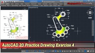 AutoCAD 2D Practice Drawing | Exercise 4 | Basic Tutorial