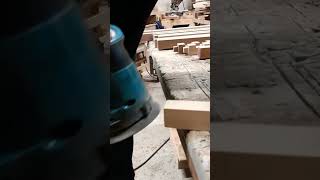 【ランダムサンダーで、小さめ細めの木口の面取りを安定して行う方法】How to consistently chamfer wood edges with a random sander.