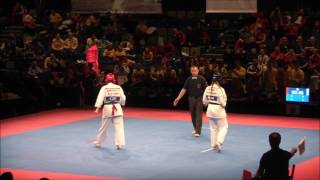 EC2017 Kumite Junior Girls +60 kg semi finale Marija Kubiliūtė Lithuania AKA Vs Roberta Végerbauer H