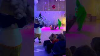 Snowball fight with Grinch at Christmas Nativity Play 😅❄️ #snowball #fight #christmas #fun #grinch