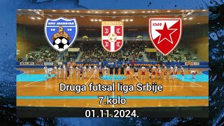 KMF JAGODINA - KMF CRVENA ZVEZDA 8:2 (2:2) Druga futsal liga Srbije 24/25 7.kolo