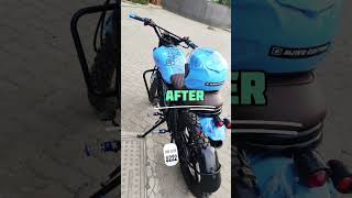 Hero Honda Passion Plus to SCRAMBLER Modification #herohonda #modification #custompaint #pune