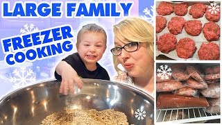 Large Family Freezer Cooking: 15 Dozen Baked Oatmeal Muffins, Burgers, Tuna Cakes, | Freezer Meals