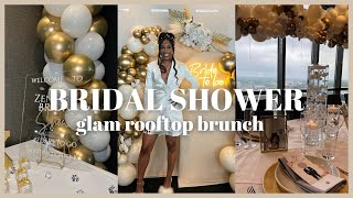 MY DREAM BRIDAL SHOWER 💍🤍 | GLAM ROOFTOP BRUNCH | ZENESE ASHLEY