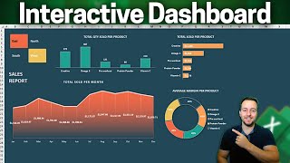Interactive Dashboard in Excel How to | with Modern Looking Charts