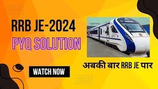 RRB JE 2024 | RRB JE Previous Year Question Paper, RRB JE 2024 CBT-1 Free Classes😱 #rrbje2024 #rrbje