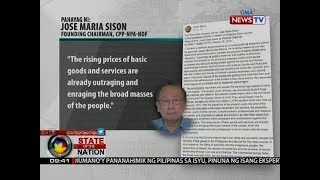 SONA: Jose Ma. Sison, hinihikayat ang kabataan na maglunsad ng mass protest vs administrasyon