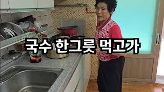 시골 엄마의 정성이 가득 들어간  국수 말이 필요없네요 그져 박수를 쳐봅니다