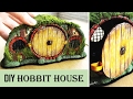 DIY Polymer Clay Hobbit House Lantern Sculpture on Jar || Maive Ferrando