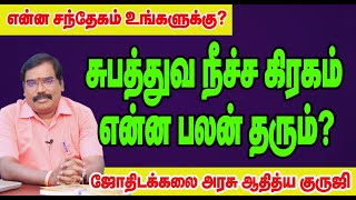 Supadtva Neecha planet? _ சுபத்துவ நீச்ச கிரகம் என்ன பலன் தரும்?#adityaguruji