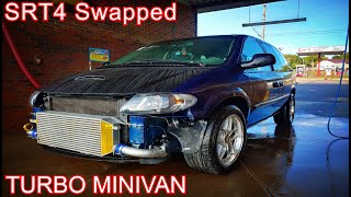 SRT4 Swapped Minivan first drive with Boost | Testing road course slicks on the Vic