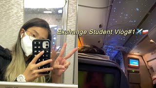 [交換生vlog]自己出國讀書✈️//差點趕不上飛機？被蘋果汁潑？🇵🇱交換生生活start!