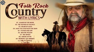 Folk Rock Country Music With Lyrics - James Taylor, Jim Croce, John Denver, Greatest Hits- Folk Rock