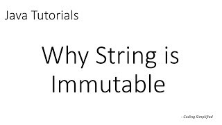 Java Tutorials: Why String is Immutable in Java