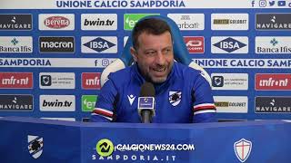 Conferenza stampa D'Aversa pre Salernitana-Samp: “Sappiamo cosa c'è da fare. Giocheremo senza ansia”