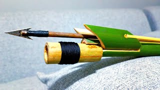 Senapan panah ikan unik dari bambu, buatan tangan super kuat dan akurat