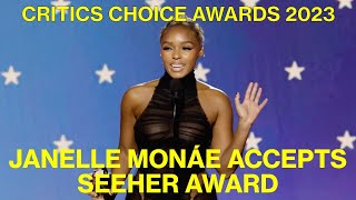 Janelle Monáe Accepts SeeHer Award | Critics Choice 2023
