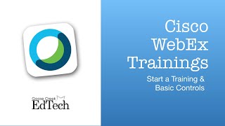 WebEx Training - Start a Training & Basic Controls