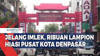 Jelang Imlek, Ribuan Lampion Hiasi Pusat Kota Denpasar