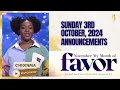 Fountain of Grace Announcements | Sunday 3rd November, 2024