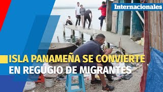 Una isla que se hunde del Caribe panameño recibe a los migrantes de vuelta al sur