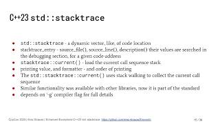 The Hidden Power of C++23 std::stacktrace for Faster Debugging & Exception Handling - Erez Strauss