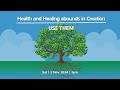 02 Nov 2024 | English Service | Health and Healing abounds in Creation | Ps Derek Hong