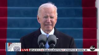 President Joe Biden delivers inaugural speech at US Capitol