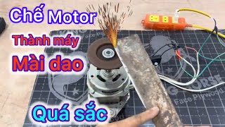 Chế motor máy giặt thành máy mài dao rất hiệu quả