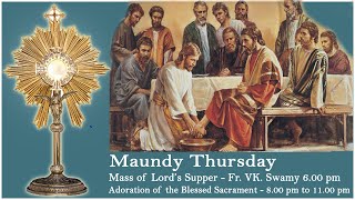 Fr. V K Swamy/ St. Anthony Shrine/Mettuguda /Mass of the Lord's Supper 6.30 am Live /6th April 2023.