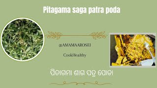 ଶାଗ ପତ୍ର ପୋଡା ll Glinus oppositifolius patra poda ll pita saga patra poda || Traditional odia Recipe