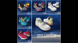 EDISI SEPATU SECOND BRANDED SEPATU BASKET ADIDAS VS LEBRON LAMORA SPOKAT