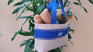 DIY Gift Bag / How To Make Glitter Sheet Gift Bag / Easy Gift Bag Making for Fastivals / Functions