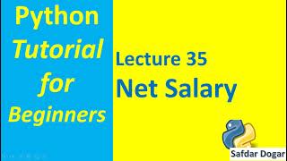 Python Program Calculate Net Salary | Python Tutorial for Beginners