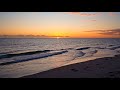 Full Un-Looped Sunset on the Beach with Relaxing Ocean Waves ASMR, 1.5H in 4K