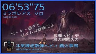 [MHW:I] 伝説の黒龍 ミラボレアス ソロ 06'53\