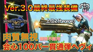 【Ver.3.0最新版】貫通弾ヘビィ救おうと思ったら割とガチな最強装備できちゃったから晒すｗｗｗモンハンライズ【MHRise/モンスターハンターライズ】