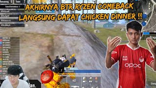 AKHIRNYA BTR RYZEN COMEBACK DENGAN ROSTER PEMAIN BIGETRON BARU LANGSUNG DAPAT CHICKEN - PUBG MOBILE