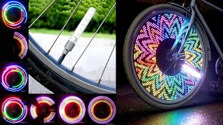 Bicycle Bikes Wheel Tyre Spoke Valve Cap LED Lights