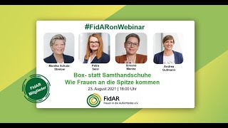 #FidARonWebinar: Box- statt Samthandschuhe. Wie Frauen an die Spitze kommen