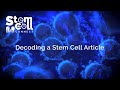 Decoding a Stem Cell Article